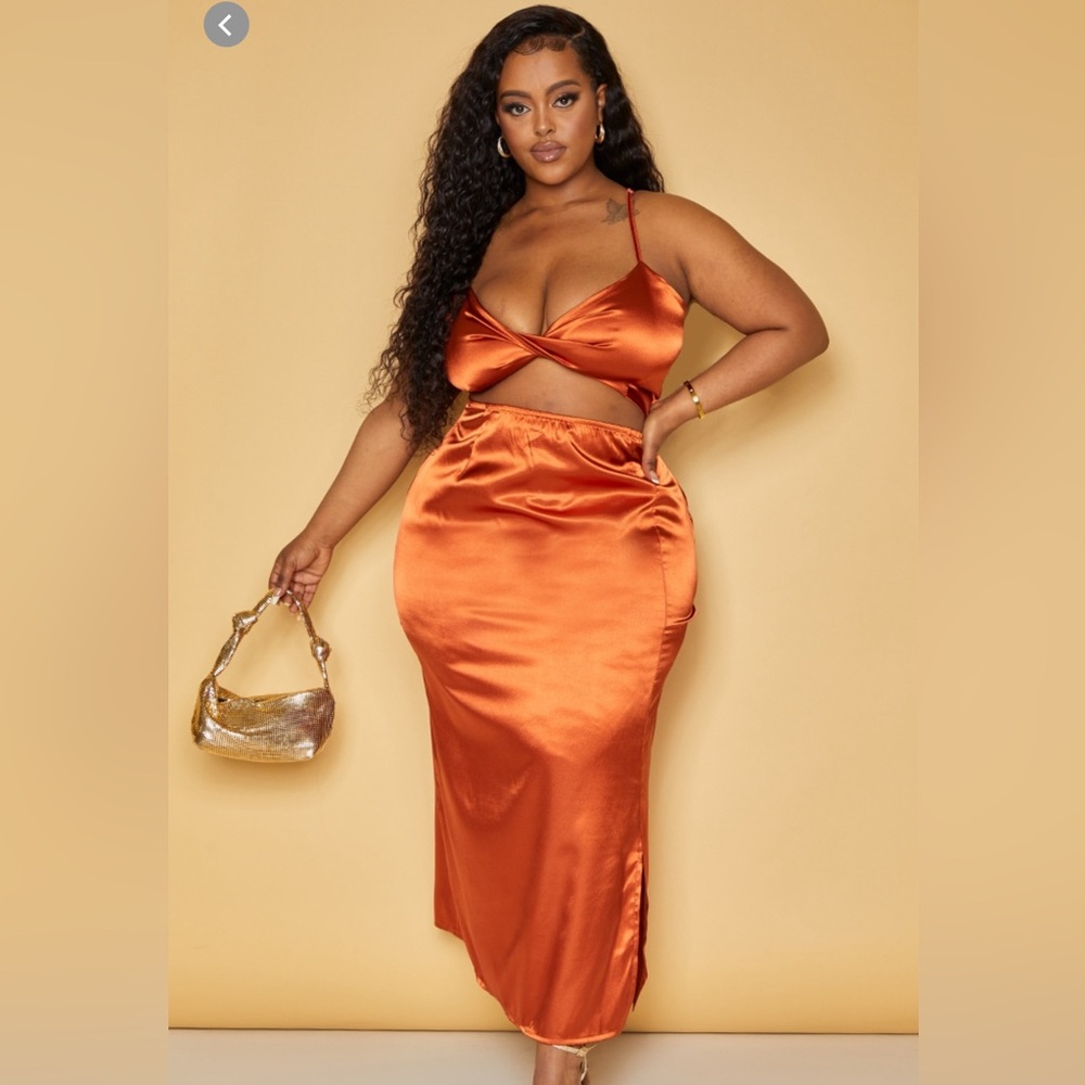 Plus size Rust color dress (Summer Ready)